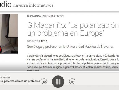 Entrevista para Radio Nacional de España sobre el libro Violencia, Política y Religión, una teoría general de la radicalización violenta